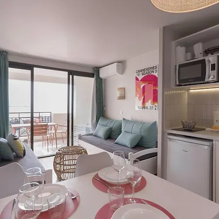 Bella Vista - Piscine, Vue Mer, Parking, Clim 아파트 칸느